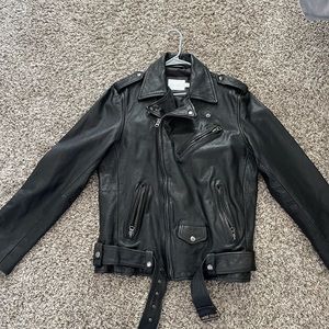 Topman Leather Biker Jacket